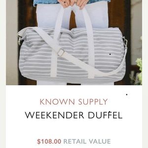 Stone Gray Weekender Duffel